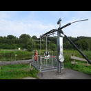 Eine Self-service-Schwebefähre über die Fulda